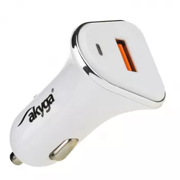Akyga AK-CH-07 Car Charger 12/24V 18W USB-A Quick Charge 3.0 5-12V / 1.5-3A White