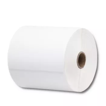 QOLTEC Thermal Labels 100 x 150 mm 350 pcs - Direct Thermal, White, Permanent Adhesive