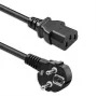 QOLTEC Power Cable SCHUKO CEE Angled Plug IEC C13 1.8 m Black
