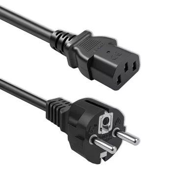 QOLTEC Power Cable SCHUKO CEE IEC C13 3x1.0mm2 1.5m Black