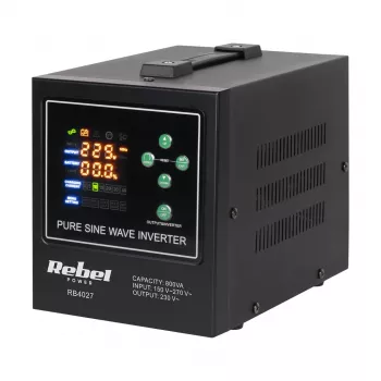 Rebel POWER-800-LFP4 Pure Sine Wave Inverter/Charger 12V 230V 800VA/500W