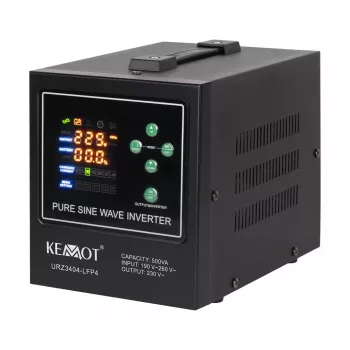 KEMOT PROsinus-500-LFP4 Uninterruptible Power Supply Pure Sine Wave Inverter with Charging Function 12V 230V 500VA/300W