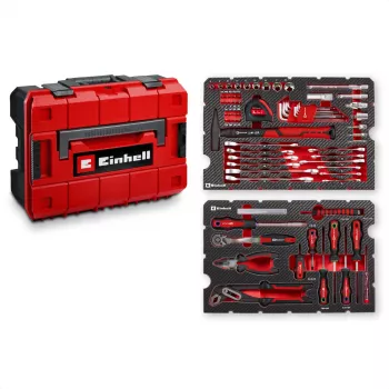 Einhell E-CASE 370570 80-Piece Universal Tool Case (Red/Black)