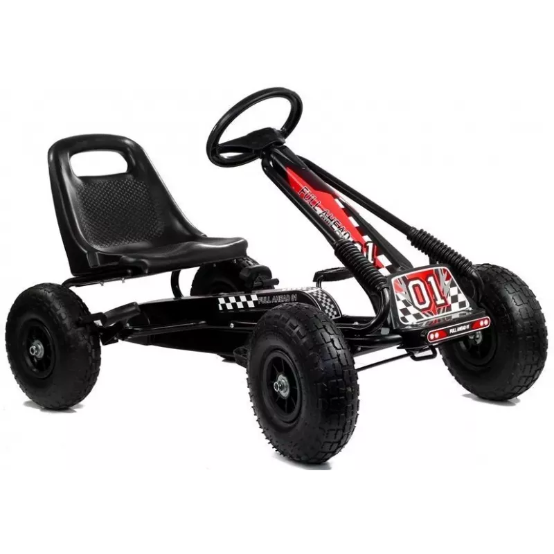 LEAN TOYS LEAN CARS A-15 Go-Cart Black Pumped Wheels