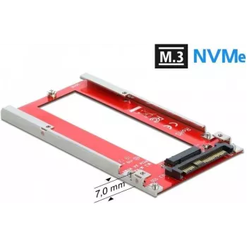 DeLOCK U.2 to M.3 / NF1 Converter – PCIe 4.0 NVMe Adapter, SFF-8639 to SFF-8611/8612
