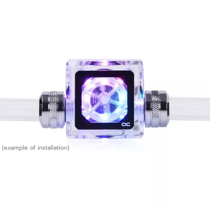 Alphacool Eisfluegel Aurora HighFlow Flow Indicator with Tachometer Signal (Transparent)
