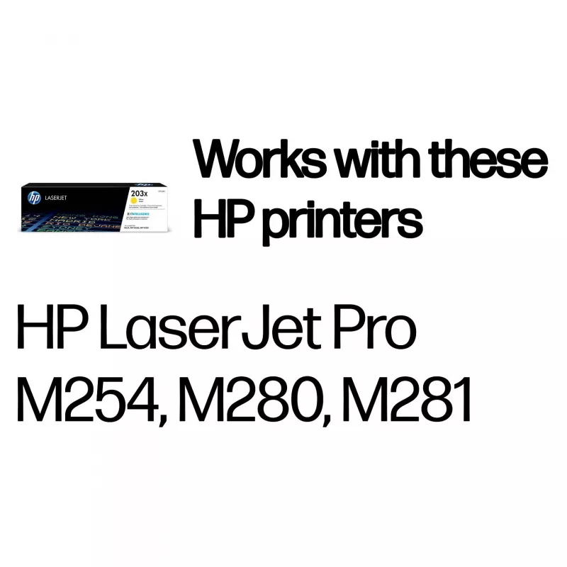 HP 203X High-Yield Yellow Toner Cartridge (CF542X) | Original HP LaserJet Toner