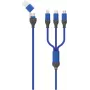 2GO 797360 USB Cable 1.2 m USB A/USB C USB C/Micro-USB B/Lightning Black - Blue