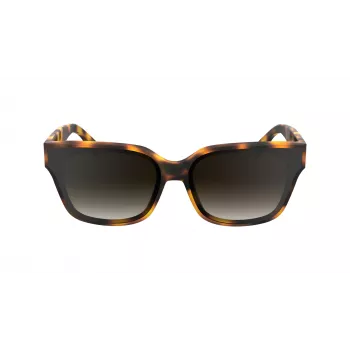 KARL LAGERFELD KL6161S-240 Women's Oversized Square Sunglasses, Havana Brown with Brown Gradient Lenses, 63/14/140 mm