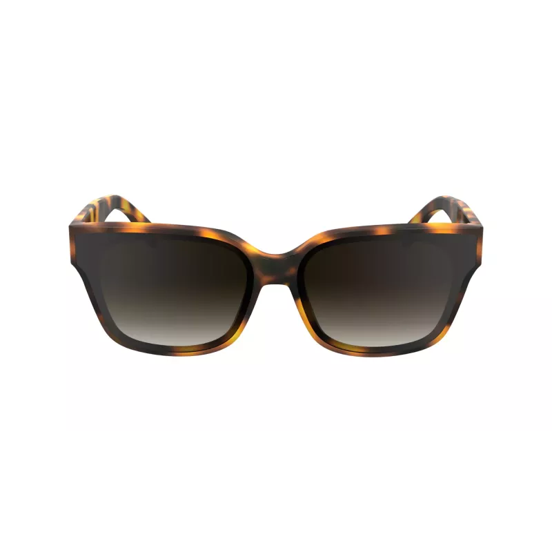 KARL LAGERFELD KL6161S-240 Women's Oversized Square Sunglasses, Havana Brown with Brown Gradient Lenses, 63/14/140 mm