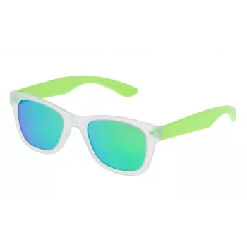 Police Childish SK03947Z69V Kids Sunglasses - Black Acetate Rectangle 47mm