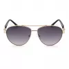 Guess GF0414-6032B Unisex Square Sunglasses, Shiny Black Frame, Brown Gradient Lens, 60/12/140 mm
