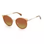 Polaroid PLD6152GSDDB Women's Polarized Acetate Sunglasses, Havana Brown, Square, 55/22/145 mm