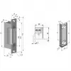 SCOT ES-S12AC/DC-B PROFI Symmetrical Electric Strike with Lock, 12V AC/DC, Fail-Secure, 3000N Holding Force, Grey/Silver