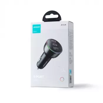 Joyroom 3-in-1 Car Charger with Bluetooth FM Transmitter, 70W PD, Black (JR-CL26)