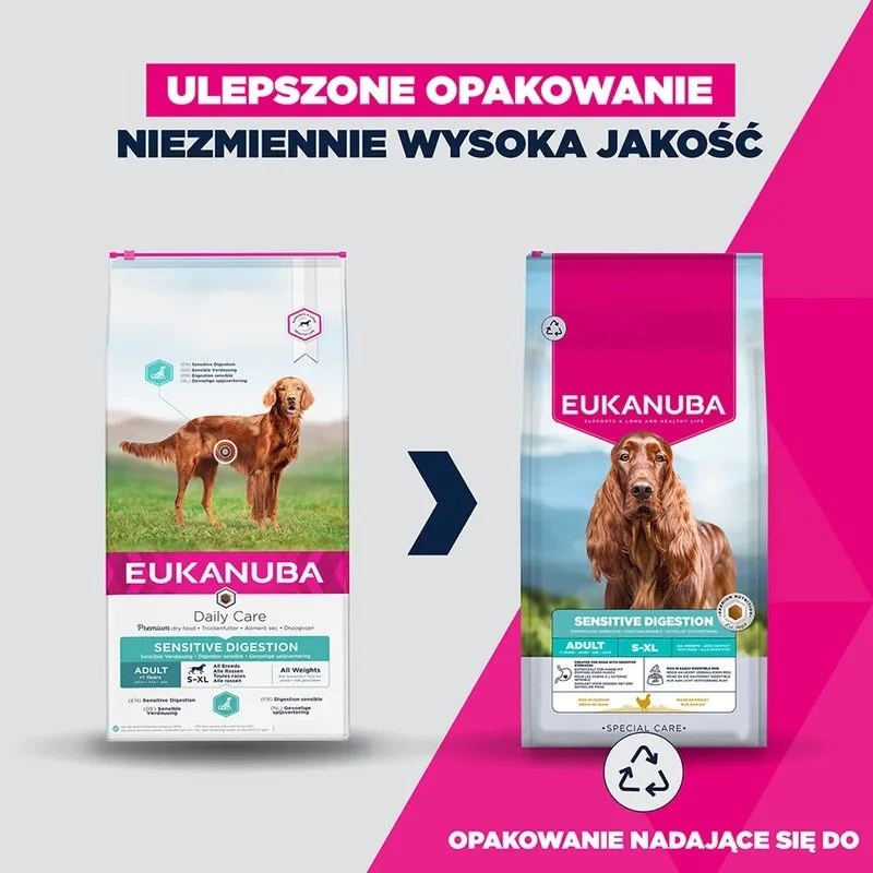 Eukanuba Special Care Sensitive Digestion Dry Dog Food for Adult Small & Medium Breeds, Lamb & Rice, 12 kg