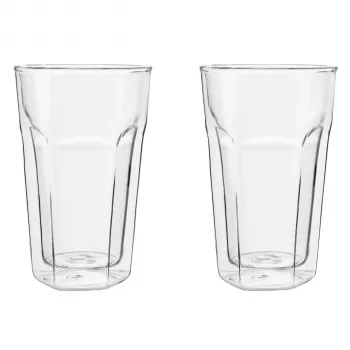 Leopold Vienna Latte Macchiato Glass 280 ml Set of 2 Double-Walled Borosilicate Glass