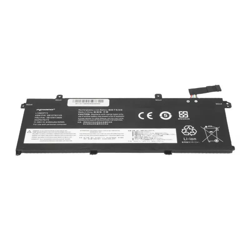 MITSU Battery L18M3P73 for Lenovo ThinkPad T490 T495 P43s P14s - 4350 mAh (50 Wh)