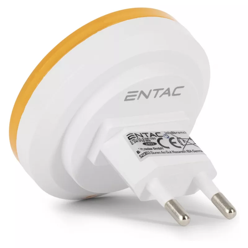 ENTAC Night Light 0.5W Round Warm White Orange Dusk-to-Dawn Sensor