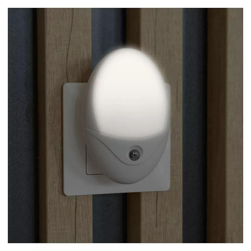 ENTAC LED Night Light 0.5W Oval Warm White with Dusk Sensor