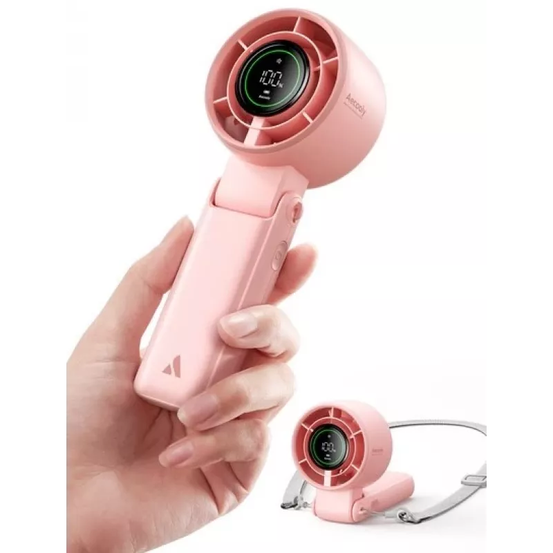 AEL Aecooly Halo 02 Portable Handheld Fan, Pink