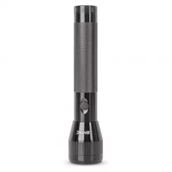 ENTAC EFL-2D-ALU 2D Aluminium Flashlight with Krypton Bulb, 20 Lumens, 60m Beam, IPX4, Silver