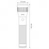 ENTAC EFL-2D-ALU 2D Aluminium Flashlight with Krypton Bulb, 20 Lumens, 60m Beam, IPX4, Silver