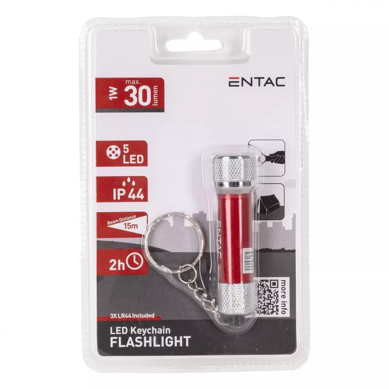 ENTAC 5 LED Keychain Flashlight Red