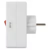ENTAC Wall Socket Adapter 2x Euro 1x Schuko with Switch White
