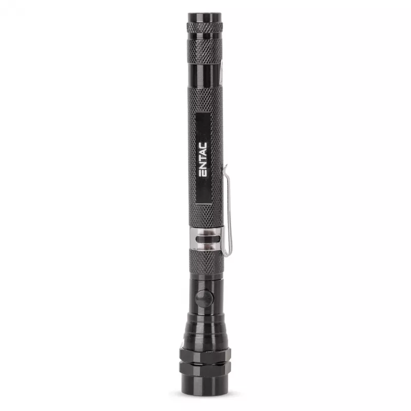 ENTAC EFL-1W-FLEX-ALU 1W LED Flashlight with Telescopic Neck, Aluminium, Black