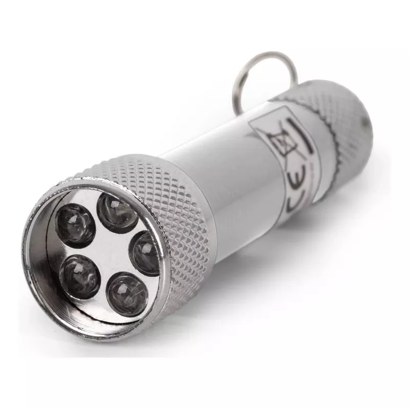 ENTAC 5 LED Keychain Flashlight Silver