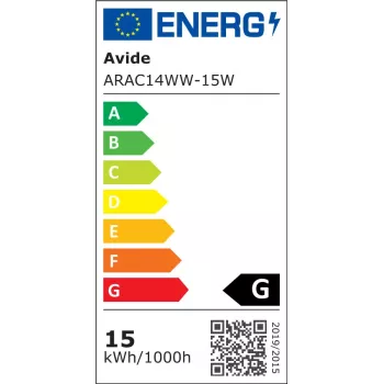Avide Halogen Light Bulb 65lm 15W E14 Warm White 3000K C35 Candle