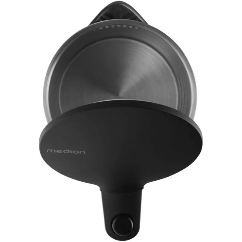 MEDION MD 12106 Electric Kettle 1.5L 2200W Black Stainless Steel Keep Warm Function