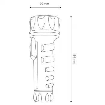 ENTAC EFL-2D-PL Flashlight 2D Plastic Black