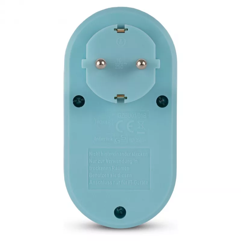 ENTAC Socket Adapter with 2x USB-A Blue