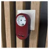 ENTAC Wall Plug Adapter with 2x USB-A Burgundy