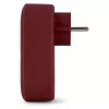 ENTAC Wall Plug Adapter with 2x USB-A Burgundy