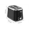 TEFAL Toaster TT7208E0 Collection Retro 850 W 2 Slots Stainless Steel Black