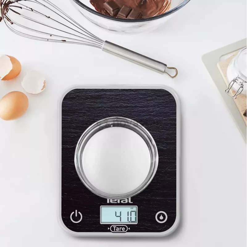 TEFAL Kitchen Scale BC50D2V0 Optiss - Digital LCD, 5 kg Capacity, Black