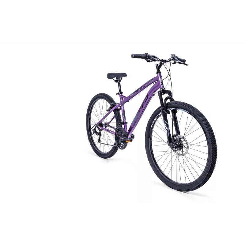 Huffy EXTENT 27.5 Mountain Bike for Youth, Purple, 21-Speed, Hardtail, Disc Brakes