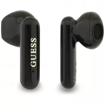 Guess 4G Metal Logo True Wireless Stereo Bluetooth Earbuds with Charging Case (Black)