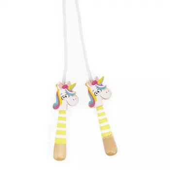 Janod Applepop Unicorn Jump Rope with Wooden Handles 3+