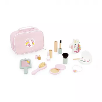 Janod Little Miss Unicorn Pretend Play Beauty Set with 10 Accessories 3+