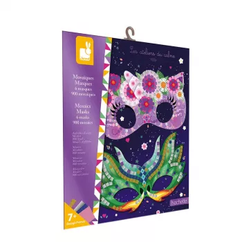 Janod Mozaika Maski Mosaic Art Kit - 5 Animal Masks