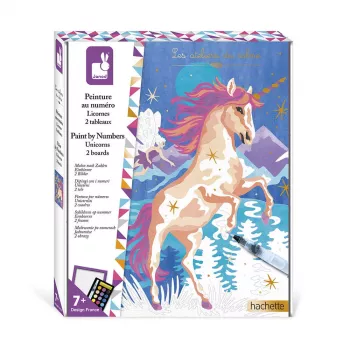 Janod Painting by Numbers Kit Unicorns 2 Boards