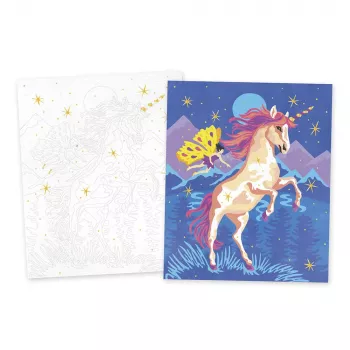 Janod Painting by Numbers Kit Unicorns 2 Boards