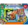 RAVENSBURGER Children's Puzzle PAW Patrol 3 Dino Movie (3 x 49 Pieces)