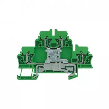Weidmüller Universal Terminal Block, Yellow/Green, 2.5 mm², Screw Connection, 50 Pieces