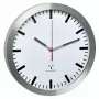 TFA 60.3528.02 Radio-Controlled Wall Clock Aluminium 300 mm x 45 mm Silent Sweeping Movement
