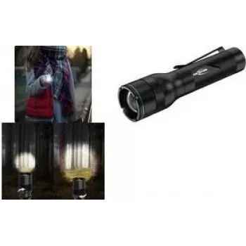 ANSMANN LED Flashlight Adventure TA100BF, Black with Belt Clip, Luminous Flux: 110 Lumens, Runtime: 4 Hours, 1 Piece (1600-0760)